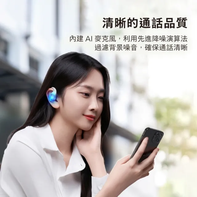 【Philips 飛利浦】長續航開放式真無線藍牙運動耳機-TAT3708