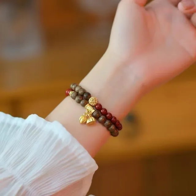 【勝弘珠寶】硃砂沉香手串