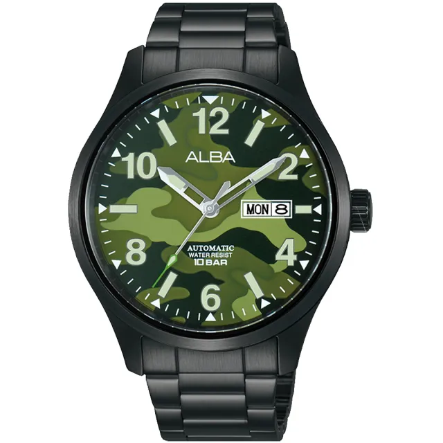 【ALBA】雅柏 軍事迷彩時尚腕錶-42mm 情人節 禮物(Y676-X039SD/AL4313X1)