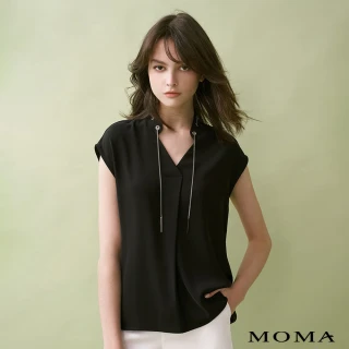 【MOMA】俐落V領雪紡上衣(兩色)