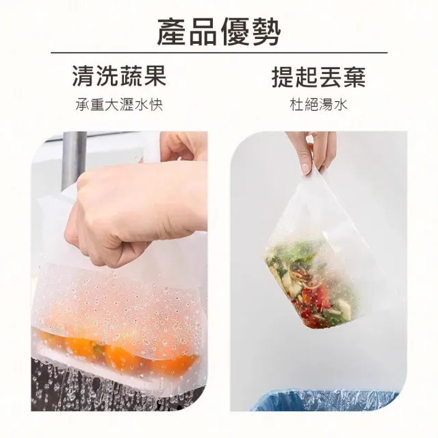 【原家居】廚餘瀝水袋-2包 60片入(廚餘袋 水槽廚餘瀝水袋 瀝水袋 廚房清潔 廚房濾水袋 水槽過濾網袋)