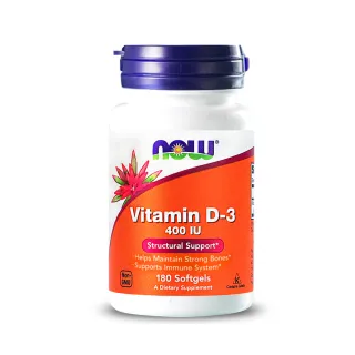 【NOW 健而婷】維他命D3-180顆/瓶(5瓶組)