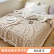 【FOCA】超值買一送一 加厚升級 立體編織緹花保暖沐綿絨羊羔絨雙面毯(150X200cm)
