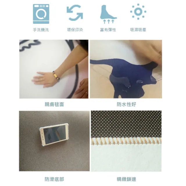 【巴芙洛】買一送一 2入侘寂風格水晶絨地毯2入(140*200cm/160cm圓款/地墊/踏墊/地毯)