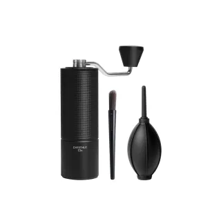 【TIMEMORE 泰摩】泰摩咖啡 全金屬栗子C3S-黑色 +清潔氣吹 磨豆機專用(磨豆機 手磨 不鏽鋼刀盤)