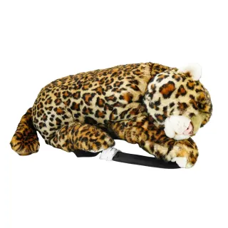 【DOLCE&GABBANA 杜嘉班納】2018 Leopard Backpack 毛絨玩偶花豹造型後背包(米/黑)