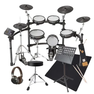 【NUX】DM-8 全網狀鼓面電子鼓+入門配套組 - 鼓椅、鼓毯、鼓棒(廠公司貨 商品保固二年)