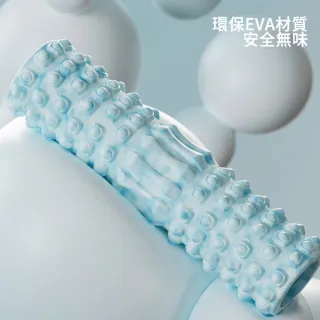 【MUAN】專業按摩泡沫軸 3D浮點按摩滾筒 空心瑜伽柱 按摩滾輪 狼牙棒(45*13cm)