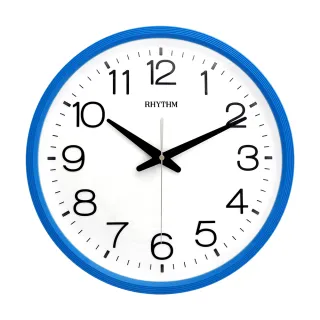【RHYTHM 麗聲】官方直營  簡約現代經典款滑動式超靜音掛鐘(深海藍)
