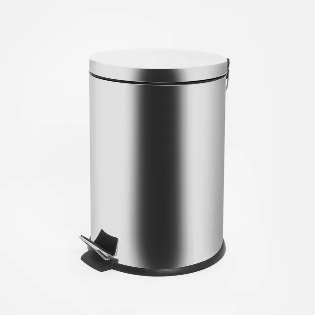 【特力屋】圓型緩降垃圾桶 不鏽鋼 20L