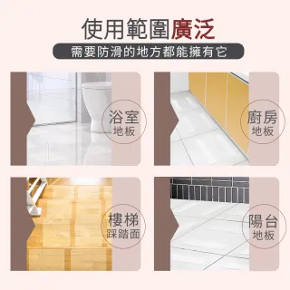 【Echain Tech】透明金鋼砂防滑貼片 透明款 10x10cm 單片(止滑貼片/浴室止滑貼/地磚貼/樓梯止滑貼)