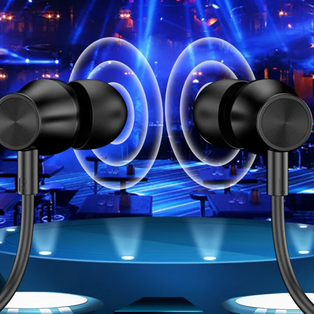 掛脖運動雙耳無線藍牙耳機一入(顏色隨機)