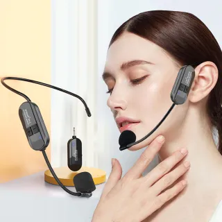 【ANTIAN】2.4G無線頭戴式小蜜蜂教師麥克風 直播K歌專業降噪收音麥 戶外導遊擴音器 耳麥話筒