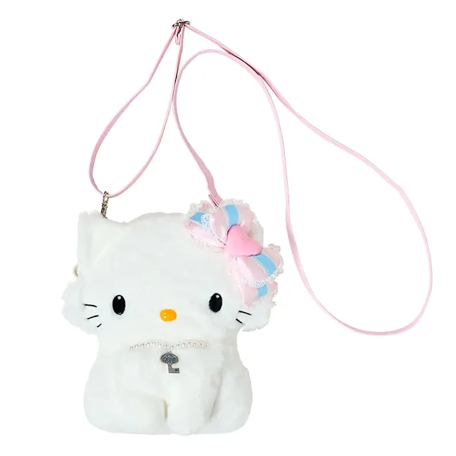 【SANRIO 三麗鷗】雙11 平成吉祥物系列 絨毛造型斜背包 側背包