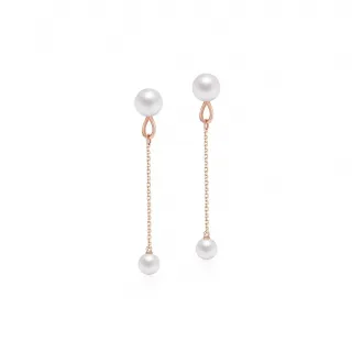 【蘇菲亞珠寶】14K玫瑰金 赫斯提亞 珍珠耳環