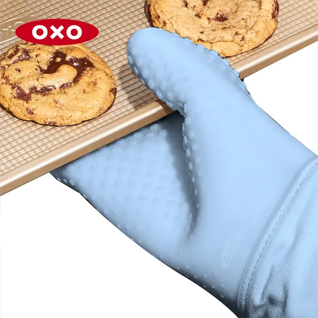 【美國OXO】矽膠隔熱手套 1 支(好清洗 雙面設計 不分左右手 耐熱220度 3色可選)