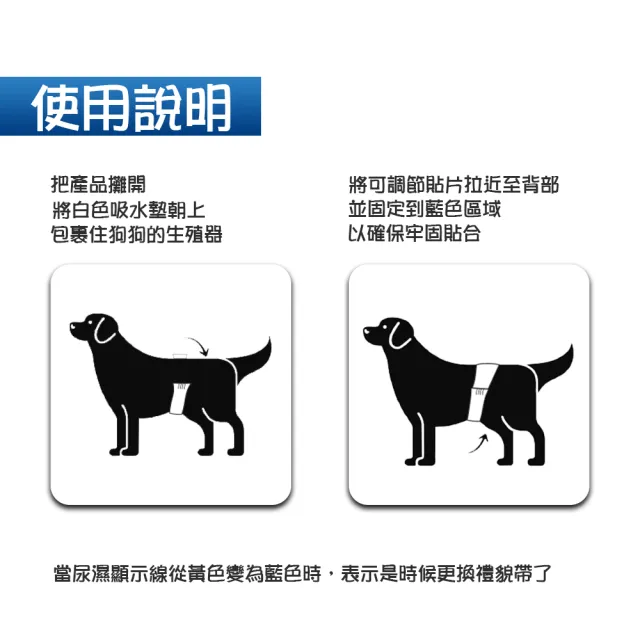【美國BV Pets】寵物禮貌帶 公犬用 4包組(公狗禮貌帶/寵物尿布/狗尿布/狗尿褲)