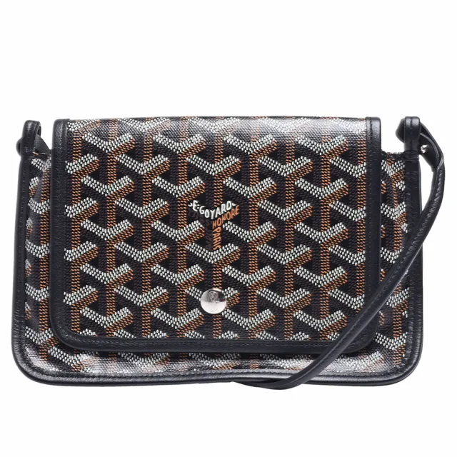 【GOYARD 高雅德】PLUMET 按扣信封包 黑色 棕色 灰色 WOC 肩背包(PLUMETPMLTY)