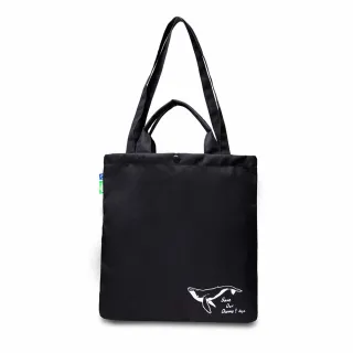 【deya】交換禮物 官方直營 大翅鯨環保回收抗菌托特包 黑色(托特包 手提包)