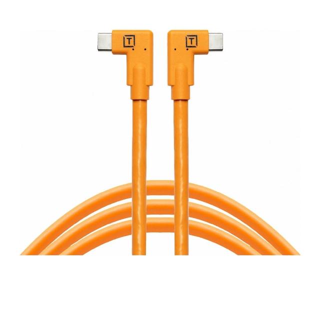 【TETHER TOOLS】CUC15RT2RT-ORG USB-C 轉 USB-C 雙直角傳輸線 4.6M(公司貨)