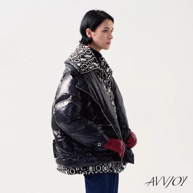 【AVVJOY 艾薇卓爾】假兩件羽絨外套(夾克 大衣 外套 羽絨 羽絨外套 長版外套 羽絨大衣 CLA0421OW)