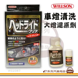 【e系列汽車用品】WILLSON 車燈清洗 大燈還原劑 W02087(威爾森 鍍膜劑大燈 保護車燈 汽車大燈)