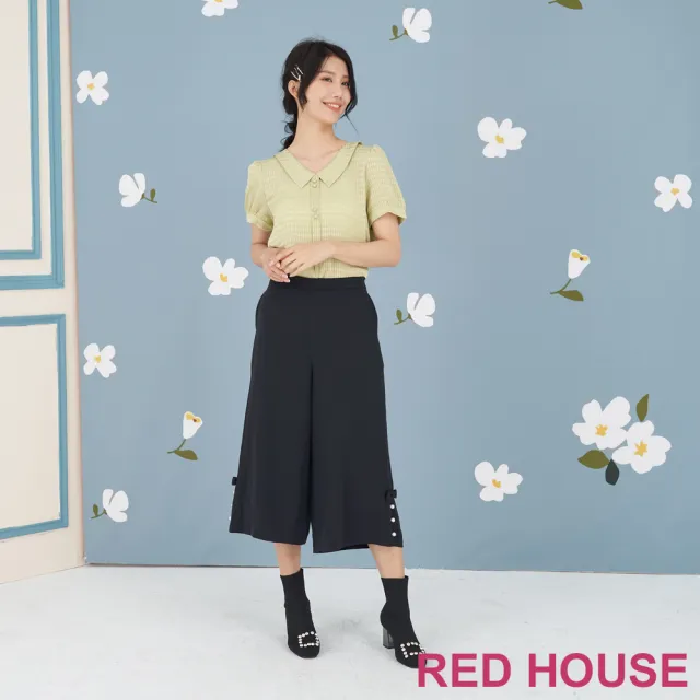 【RED HOUSE 蕾赫斯】俏麗彼得潘領襯衫上衣(共2色)