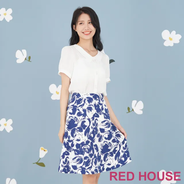 【RED HOUSE 蕾赫斯】俏麗彼得潘領襯衫上衣(共2色)