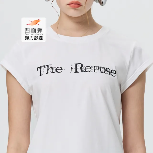 【OUWEY 歐薇】字母移印效果棉質上衣(白；S-L；3252321229)