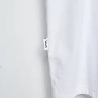【SOMETHING】女裝 貓咪刺繡印花短袖T恤(白色)