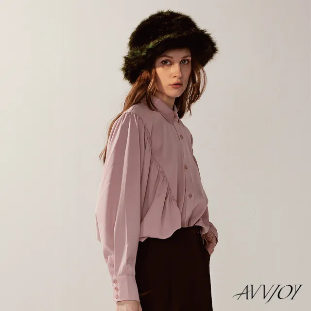 【AVVJOY 艾薇卓爾】蝙蝠袖襯衫(襯 上衣 長袖 襯衫 學生風 襯衫女 長袖襯衫 CLA0428TP)