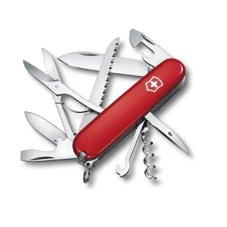 【VICTORINOX 瑞士維氏】Huntsman 瑞士刀/紅/15用/91mm(1.3713)