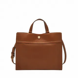 【FOSSIL】Gemma 真皮手提包-咖啡色 ZB1992200