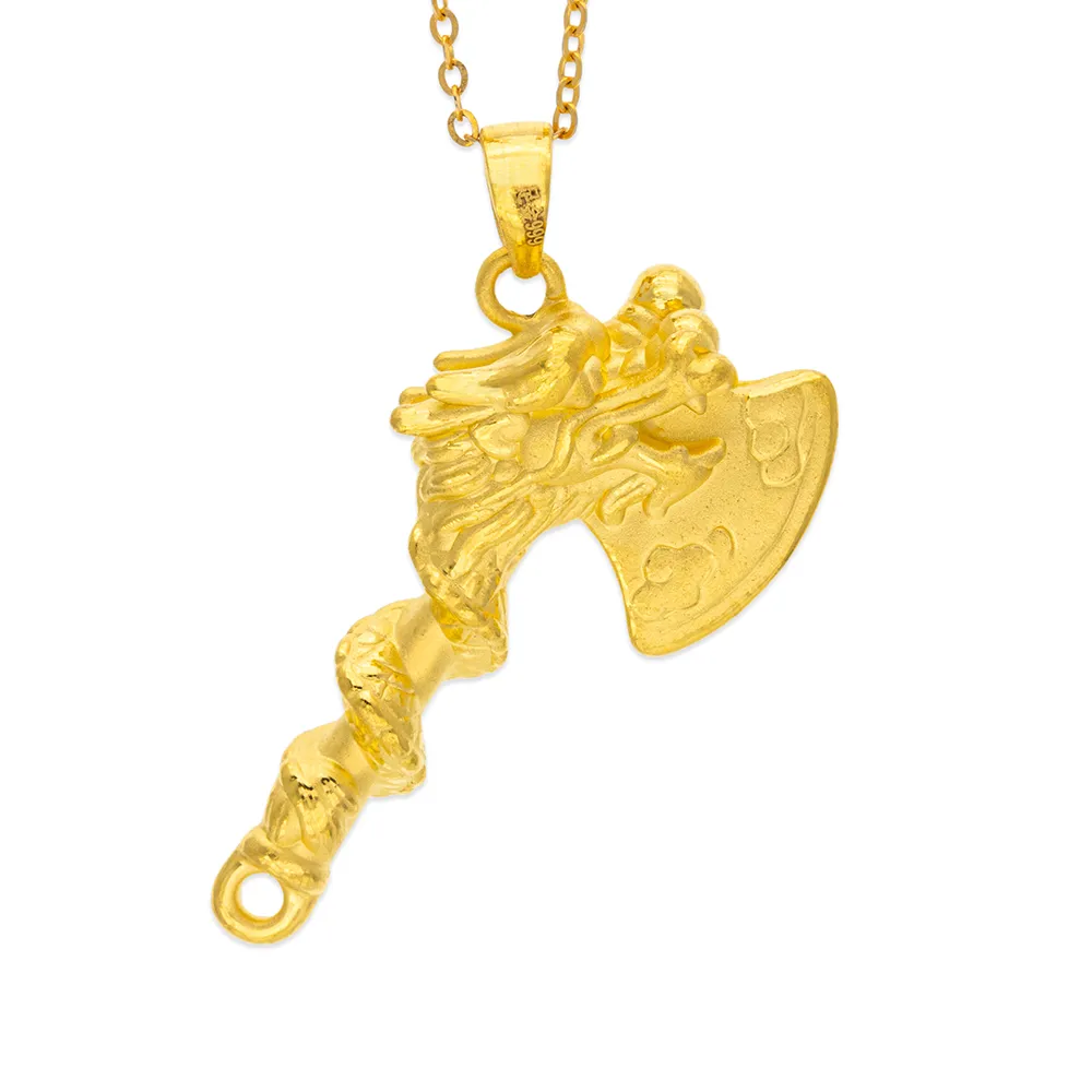 【金瑞利】年終慶 黃金墜 0.69錢±1厘 附贈純銀鍍金項鍊(±1厘)