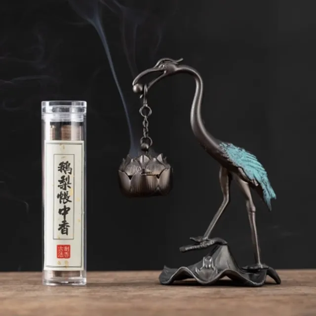【八方開運】香雅醇厚無黏粉小盤香五罐/入 隨機出貨(贈小仙鶴香爐*1)