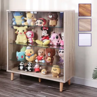 【BuyJM】加寬80公分 MIT低甲醛實木腳四層收納展示櫃(櫃子 模型櫃 公仔櫃 書櫃 玻璃櫃 收納櫃 置物櫃GK)