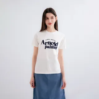 【Arnold Palmer 雨傘】中性款-傘LOGO植絨印花T-Shirt-白色(白色)