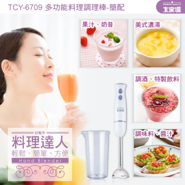 【大家源】DC直流多功能手持式調理棒/料理棒/攪拌棒-簡配(TCY-6709)