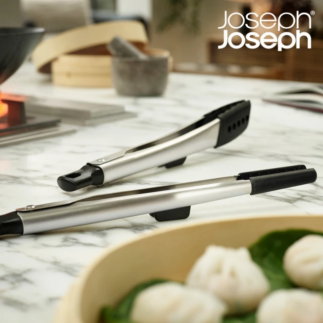 【Joseph Joseph】Elevate系列 不沾桌矽膠餐夾2件組(牛排夾 麵夾 料理夾 烤肉夾 夾蝦 不沾鍋具)