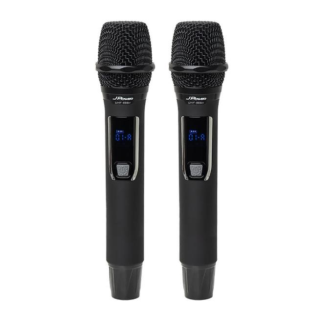 【J-POWER 杰強】震天雷 UHF-888H 行動式無線麥克風組 雙機(震天雷 心型指向麥克風 888H 行動無線 雙機)