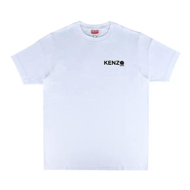 【KENZO】KENZO Boke Flower 2.0海棠花黑字印花棉質短袖T恤(白/男款)