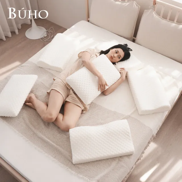【BUHO 布歐】3D立體泡泡絨人體工學釋壓記憶枕-經典款/蝶型款/麵包款(三款任選)