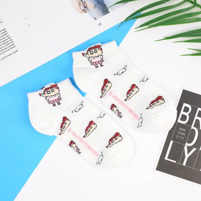 【哈囉喬伊】韓國襪子 可愛滿版蠟筆小新短襪 女襪 Z10(正韓直送 韓妞必備 棉襪 短襪 船型襪 韓國少女襪)