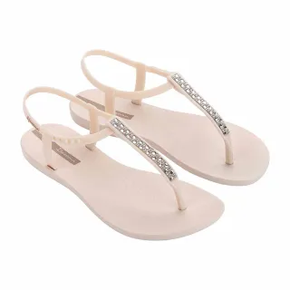 【IPANEMA】低調奢華亮鑽人字涼拖鞋(米色)