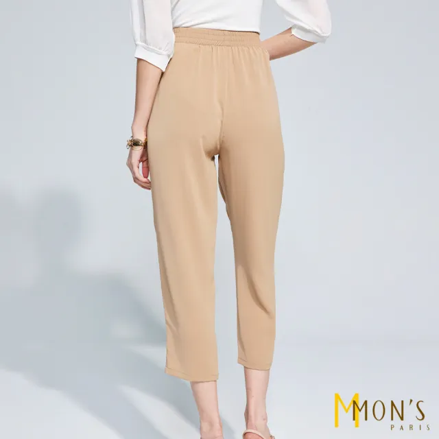 【MON’S】歐洲精品蠶絲棉修身西褲(2色任選)