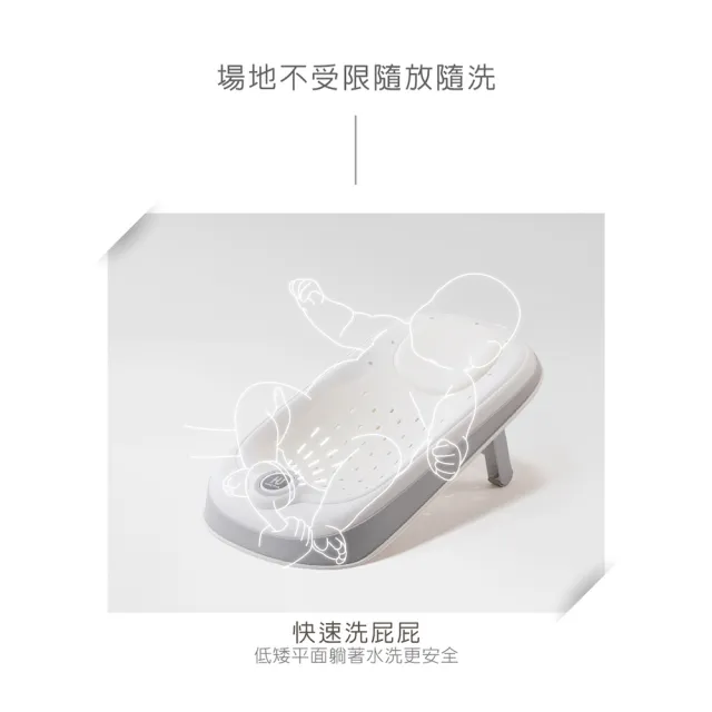 【KU.KU. 酷咕鴨】KUKU PLUS豪華摺疊沐浴床(沐浴架)