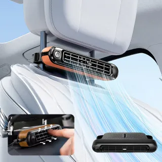 【ANTIAN】USB車載雙渦輪座椅無業風扇 車用夏季降溫排風扇 汽車電風扇 車內散熱器