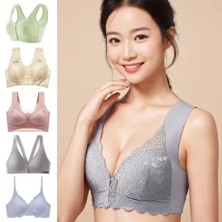 【enac 依奈川】多件組 現貨 蕾絲前扣無鋼圈內衣/性感內衣/女內著/無痕內衣(五款任選/隨機)