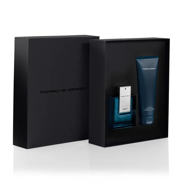 【Porsche Design 保時捷】純粹時光男性淡香精禮-淡香精100ml/2合1洗髮沐浴膠200ml(專櫃公司貨)