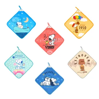 【SNOOPY 史努比】75周年滿版印花擦手巾-3入組(超細纖維 擦拭巾 吸水速乾 6款選 35X35公分)